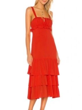 Revolve x Privacy Please Lucille Tiered Midi Dress Size XS